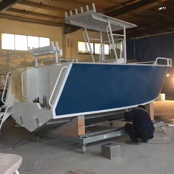 YAMANE 20ft All Welded Aluminum Fishing Boat With Center Console Marine Yacht Engine for Sale
